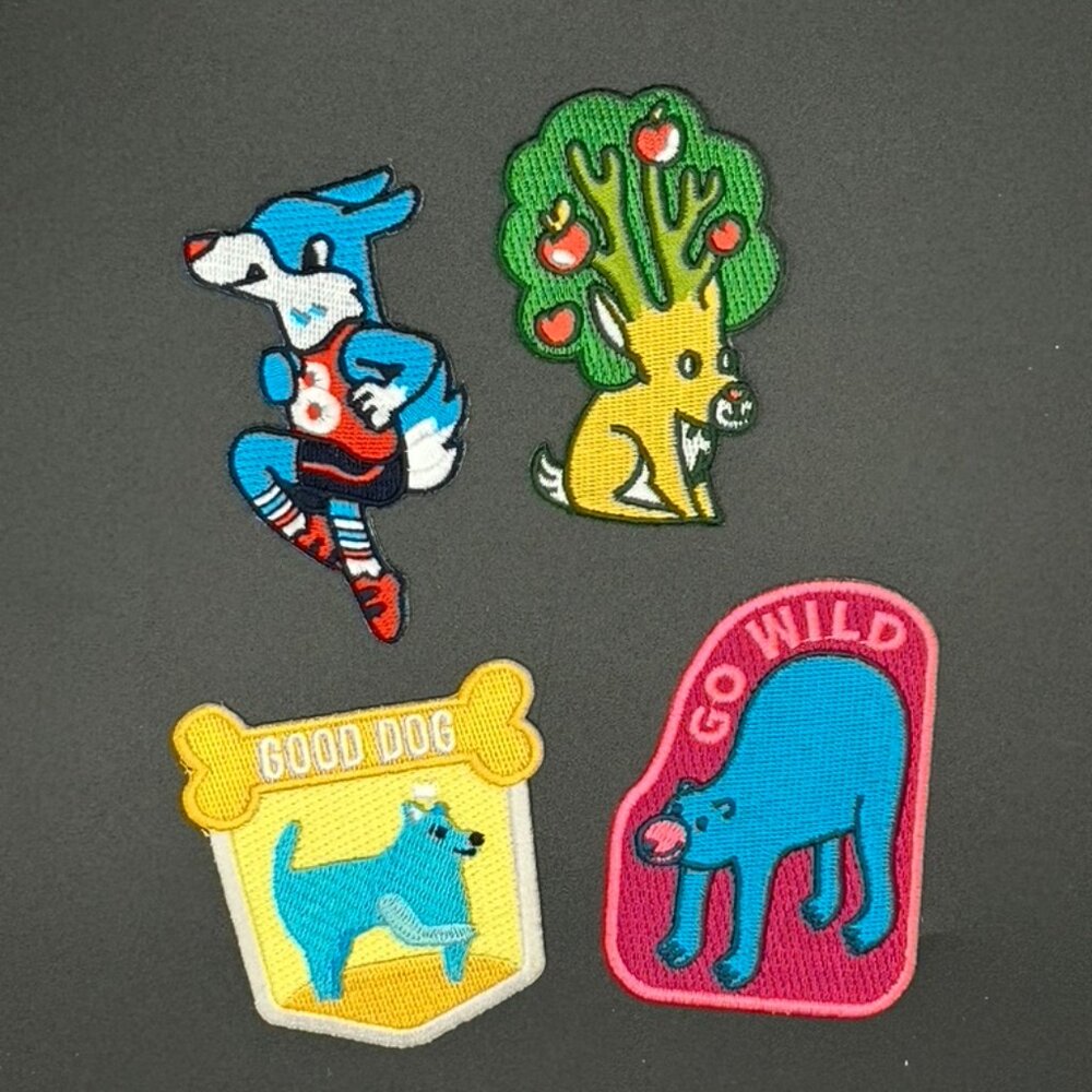 Mokuyobi Embroidered Patches (set of 4)